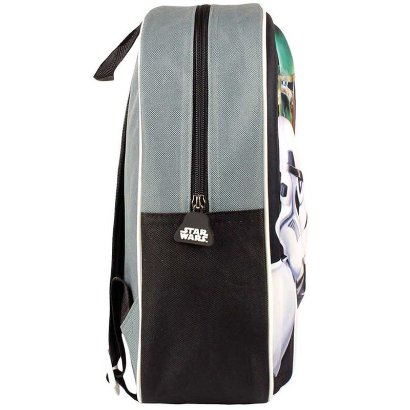 Zaino Zainetto Asilo Star Wars 3d Effetto Rilievo Nuova Edizione Grigio e Nero