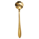 Set di Cucchiaini 6 Pezzi 12,5x2,5x0,5 cm in Acciaio Inox VdE Tivoli 1996 Luxury Foglie Oro