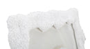 Cornice Corallo 25,7x2,5x30,5 cm in Resina e Vetro Bianco