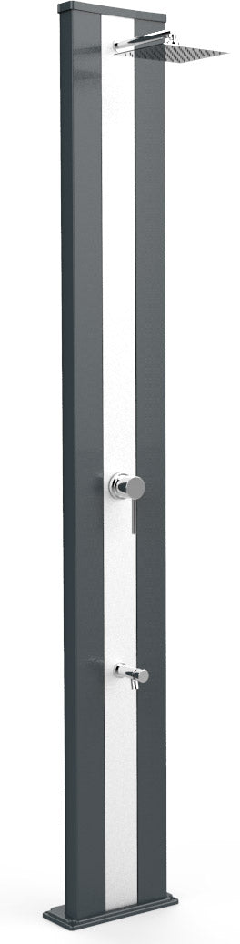 Douche de Jardin Solaire 40L Mitigeur et Lave Pieds Arkema Dada S Gris Anthracite Inox prezzo