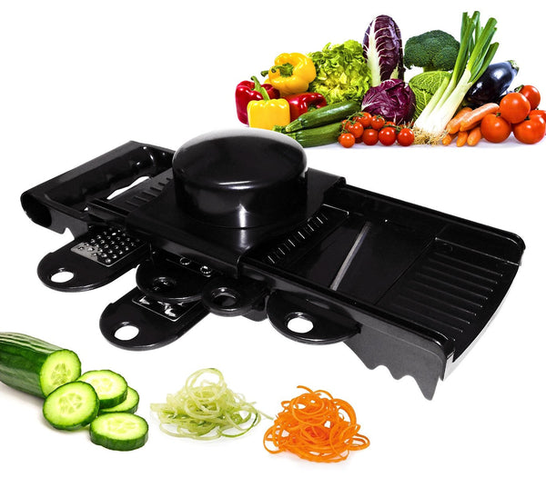 prezzo Multi râpe Mandoline 7 pcs 5 lames interchangeables en acier inoxydable noir