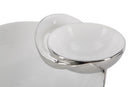 Svuota Tasche Soap 37x26x11,5 cm in Ceramica Bianco e Argento