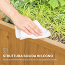 Fioriera da Giardino 90x45x183 cm con Traliccio per Piante Rampicanti in Legno Giallo      