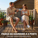 Panca da Giardino 112x66x80 cm 2 posti in Tessuto Texteline e Metallo Grigio      