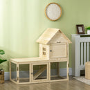 Conigliera per Interno 151,5x106x97 cm 3 Porte e Area Esterna in Legno d'Abete  