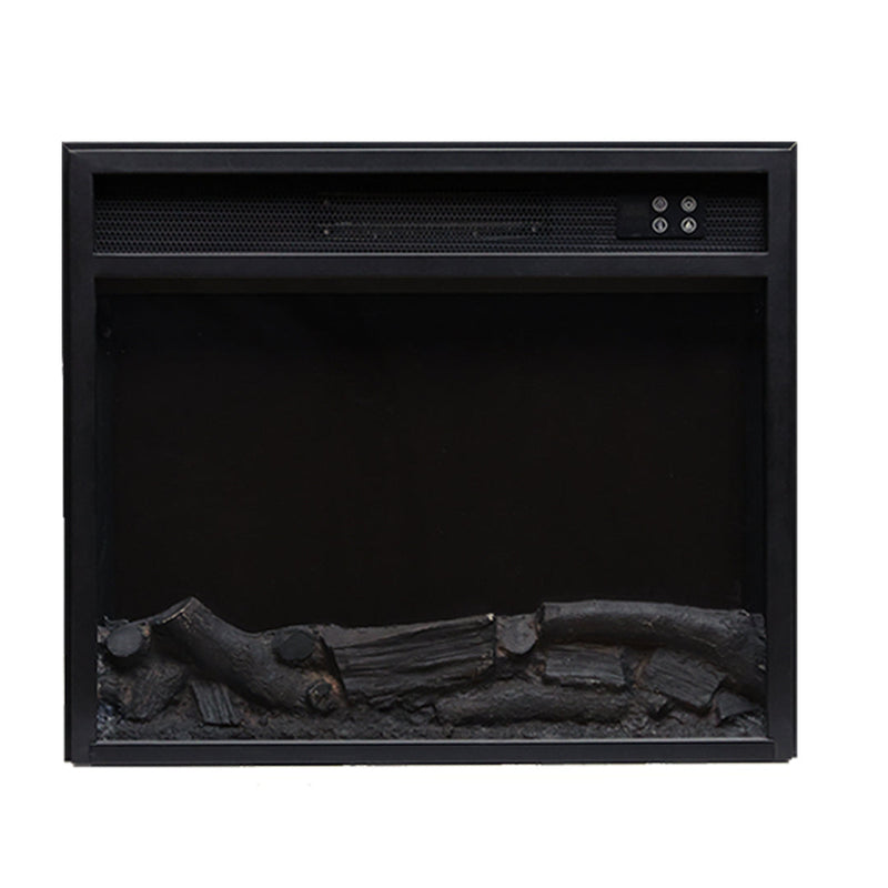 Inserto Camino Elettrico da Pavimento 49,5x60x15 cm 1500W Effetto Fiamma  Vulcano Nero