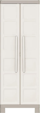 Armadio Portascope da Esterno 4 Ripiani 65x45x182H cm in Plastica Keter Excellence Beige/Tortora