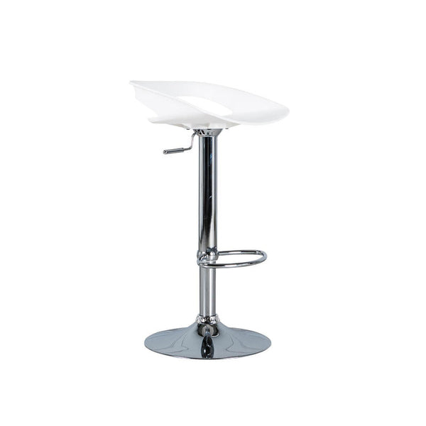 Tabouret de bar Glen Chrome avec siège blanc et vérin à gaz online