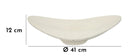 Svuotatasche Resina Elegant 41x12x41 cm in Resina Crema      