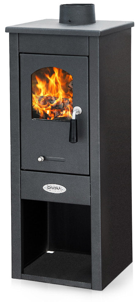 Poêle à Bois 7kW 100 m3 en Acier Anthracite online