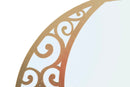 Specchio Luna Astratta Ø72x1 cm in Ferro e MDF Oro