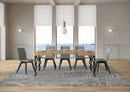 Tavolo Allungabile 120-204x80x77 cm Karamay Quercia Natura e Antracite