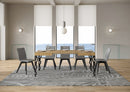 Tavolo Allungabile 120-204x80x77 cm Karamay Quercia Natura e Antracite