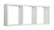 Etagère rectangulaire 3 compartiments muraux 70x30x15,5 cm en panneaux de fibres de bois de chêne blanchi Tristano