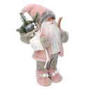 Babbo natale in tessuto rosa cm xh45