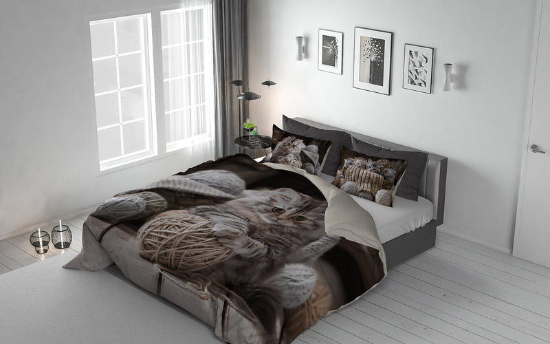 Copripiumino con Federe Stampato in Microfibra Felix Varie Misure