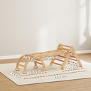 Gioco per Bambini 5 in 1 con Triangolo Parete Liscia e Arco 188x70x59 cm in Legno di Pioppo e Pino      