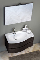 Mobile Bagno Sospeso 91,5cm TFT Swing Rovere Scuro 2S