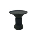 Tavolino Ø 40,5x41,5 cm Alka in Acciaio Nero