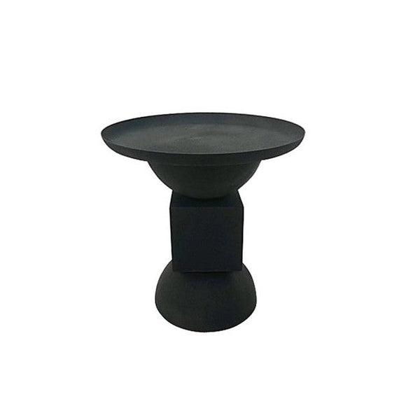 Table basse Alka Ø 40,5x41,5 cm en acier noir prezzo