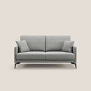 Divano 2 Posti 140x94x90 cm in Tessuto Grigio Chiaro