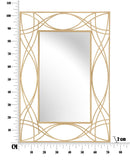 Specchio Exy 72x2x102,5 Misura Specchio 70,5x39,5 cm in Ferro Oro