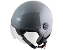 Casco Jet per Scooter Visiera Sagomata CGM Florida 109A Grigio Varie Misure