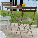 Set da Giardino in Ferro 60X60cm Vorghini Bistrò Quadrato Tortora