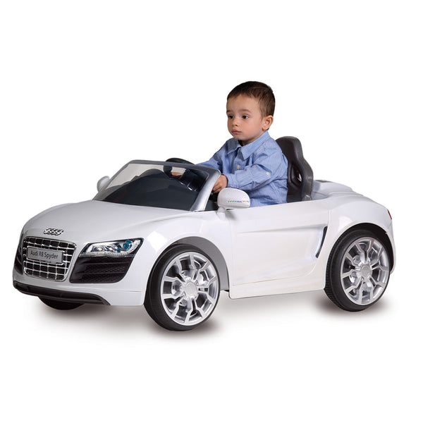 Voiture Porteuse Electrique 6V Audi R8 Blanc sconto