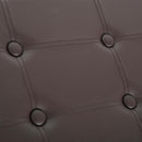 Panchina Ingresso con Appendiabiti in Metallo Imbottita Marrone 72.5x35x180 cm 