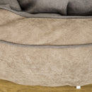 Cuccia Imbottita per Cani e Gatti 85x85x35 cm in Tessuto Grigio