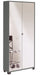 Armoire 2 portes avec miroir 83x190x29 cm Titane