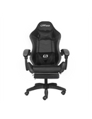 Sedia Gaming con Poggiapiedi in Similpelle Nero