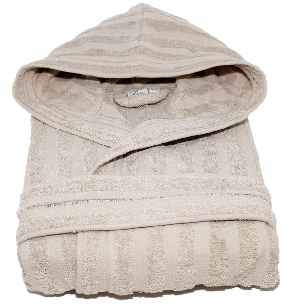 Peignoir Sally Lines Mud 100% coton éponge sconto