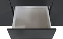 Credenza con 2 Ante 3 Cassetti e Ripiani in Vetro a Giorno 180x40x80 cm Essential 2A 3C Grigio Antracite Opaco  