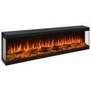 Camino Elettrico da Incasso a Parete 3 Lati Aperti 127x28x52 cm Detroit LED RGB e APP  