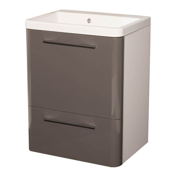 Meuble Lavabo 65,5x50,5x87 cm 2 Tiroirs Montegrappa Novella Dipiù Anthracite sconto