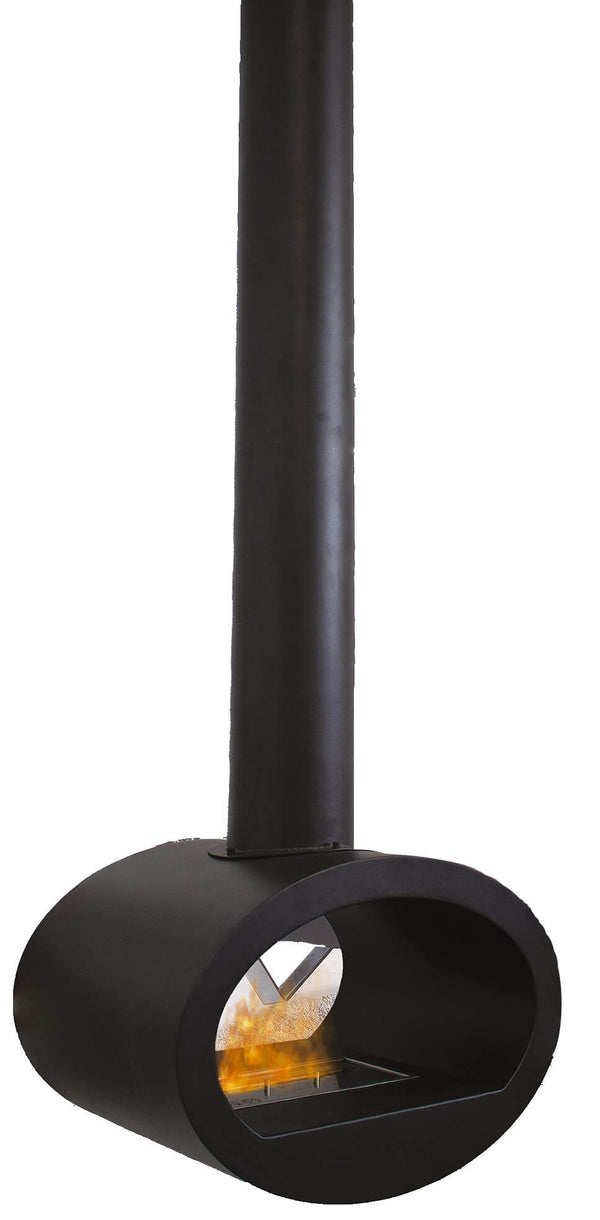 Cheminée Bioéthanol au Plafond 190x60 cm Karlsen Cervinia Noir prezzo