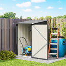 Casetta da Giardino Porta Attrezzi 100x104x160 cm con Porta in Acciaio Galvanizzato Grigio Scuro      