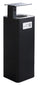 Poubelle de collecte 30x30xh102 cm en acier peint avec couvercle basculant noir