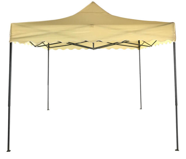 Tonnelle de jardin pliante 3x3m en acier et tissu Oxford beige acquista