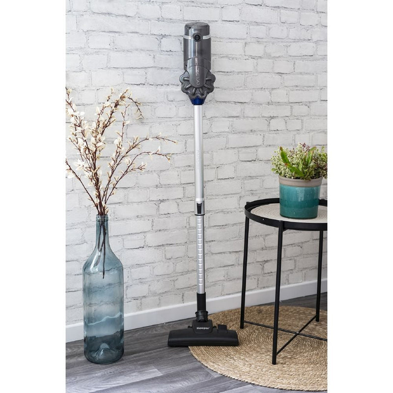 Aspirapolvere Ciclonico con Filo Scopa Elettrica 600W Kooper Airone 2.0 Grigio e Blu