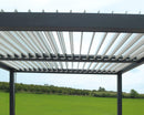 Pergola da Giardino 3x3m in Alluminio Telo Retrattile Manuale Nero