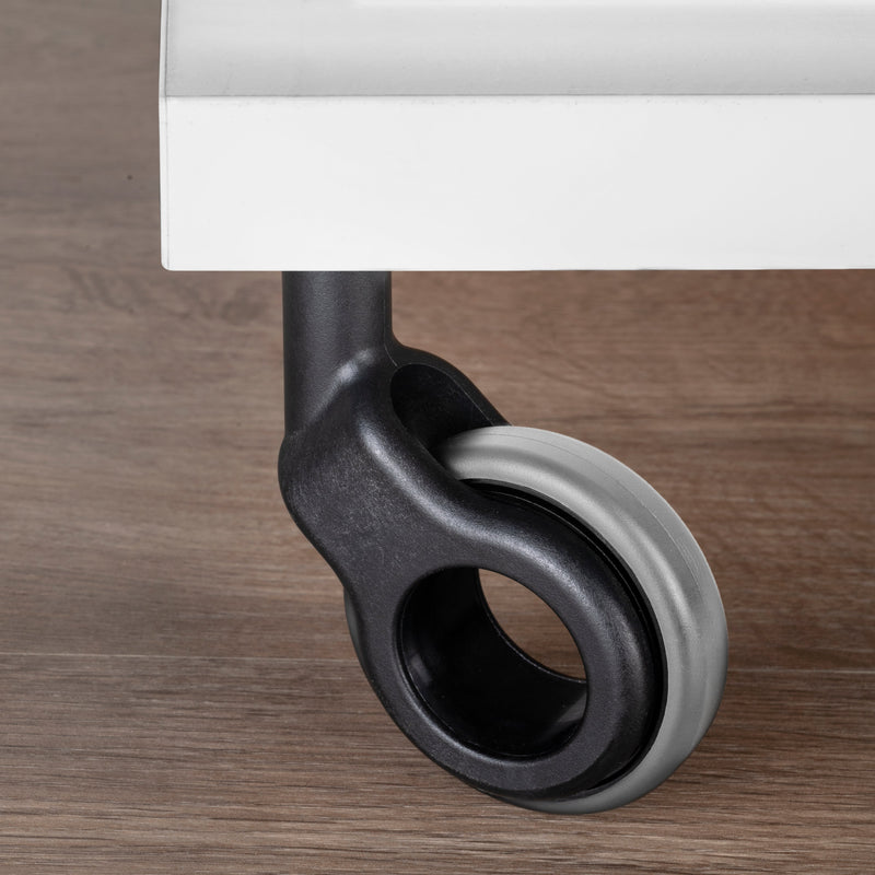 Kit 4 Ruote per Mobili Ø50 mm in Plastica e Acciaio Emuca Grigio