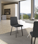Set 4 Sedie Ariel 46x55x87,5 cm in Tessuto Easy-Clean Grigio Scuro       