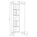 Libreria con Anta 80,6x29,6x191 cm in MDF Jedda Antracite