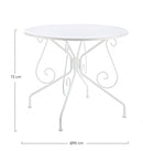 Tavolo da Giardino Ø90x72h cm Etienne Bianco