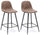 Set 2 Sgabelli 42x52xH93 cm in Similpelle Brigitte Tortora