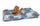 Coussin Rembourré pour Chiens et Chats 60x100 cm en Microfibre Soffioni Bleu