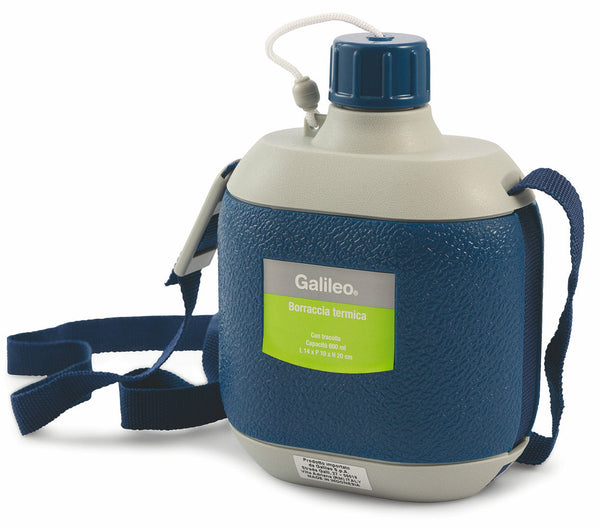 Gourde Soriani Bleu Thermique Plastique 600 ml avec Bandoulière acquista
